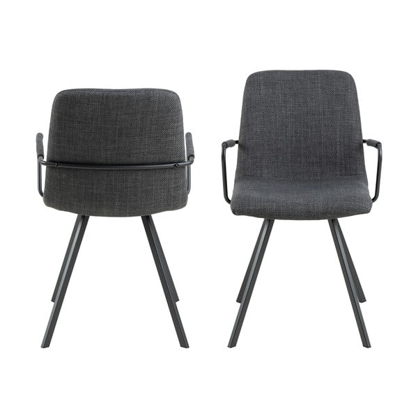 Tmavosivé jedálenské stoličky v súprave 2 ks Selina – Actona-image-3