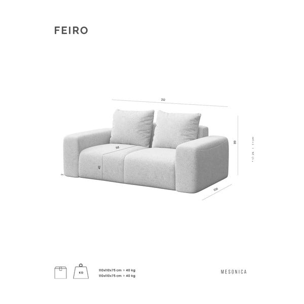 Antracitovosivá pohovka 212 cm Feiro – MESONICA-image-4