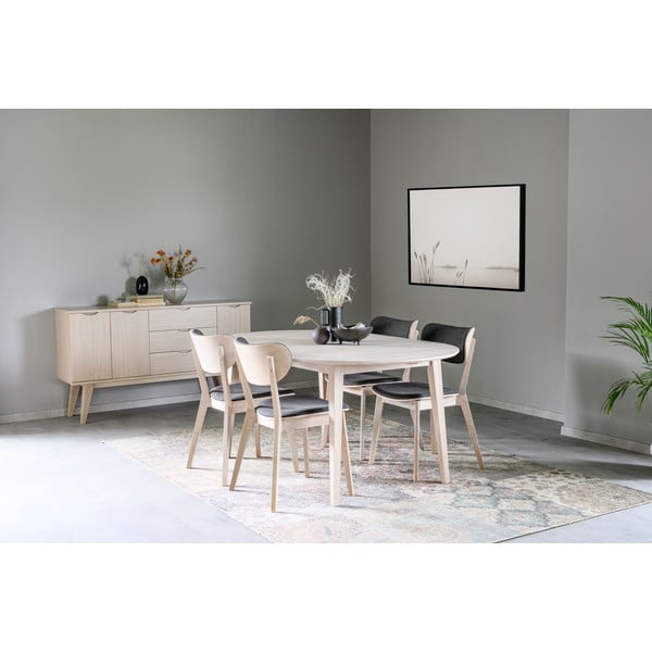 Svetlý oválny dubový rozkladací jedálenský stôl Rowico Mimi, 170 x 105 cm-image-3