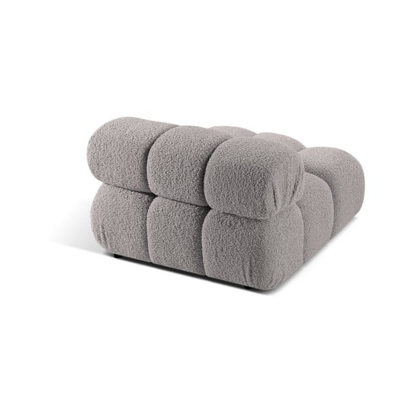 Svetlosivý modul pohovky z textílie bouclé (stredový diel) Bellis – Micadoni Home-image-4