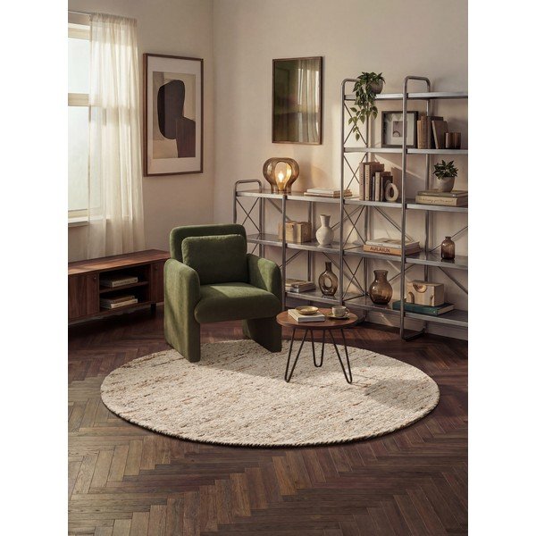 Béžový ručne tkaný vlnený okrúhly koberec ø 200 cm Bexley Woolwich – Ted Baker-image-1