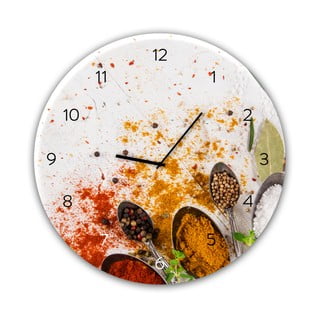 Nástenné hodiny Styler Glassclock Spoon, ⌀ 30 cm