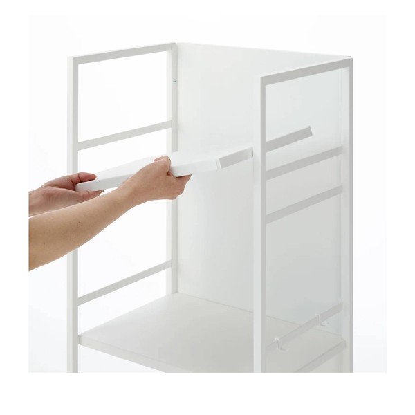 Biely kovový pojazdný regál 42x84,5x32 cm Tower – YAMAZAKI-image-3