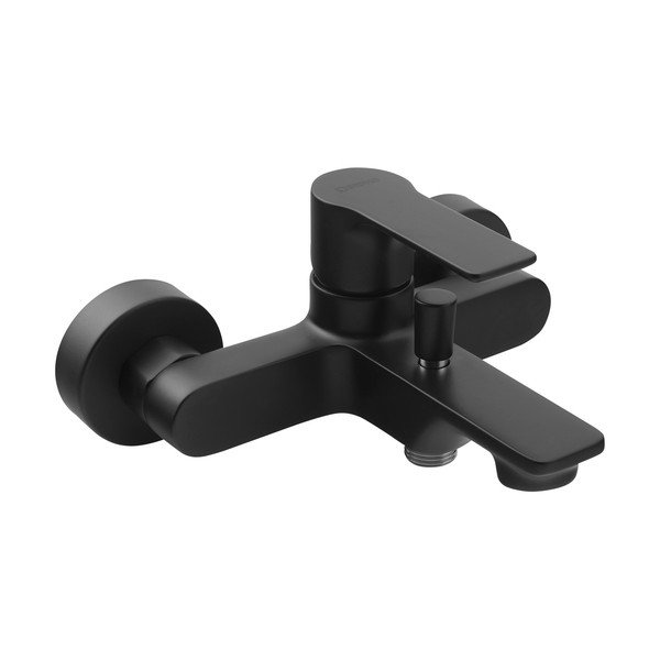 Matne čierna nástenná vaňová batéria (2 výstupy) Pax – Sapho