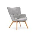 Sivé menčestrové kreslo Niko – Ropez