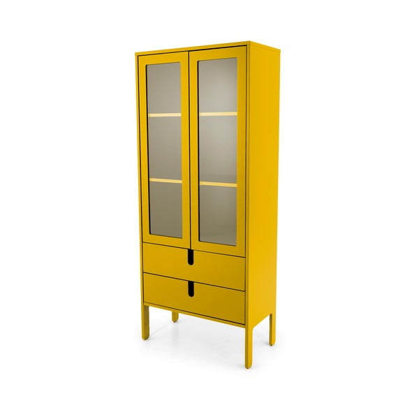Žltá vitrína Tenzo Uno, šírka 76 cm-image-2