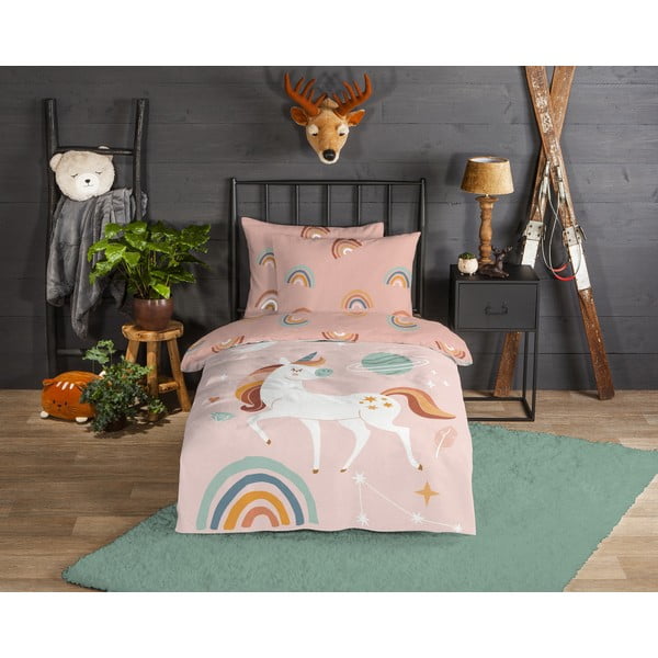 Flanelové detské obliečky na jednolôžko 140x200 cm Unidance – Good Morning-image-1