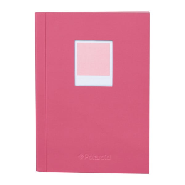 Ružový zápisník Polaroid Soft Touch, 14,9 x 10,5 cm