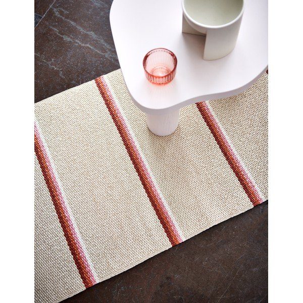 Vnútorný a vonkajší behúň v tehlovej farbe/krémový 70x180 cm Olle Brick Cream – Pappelina-image-1