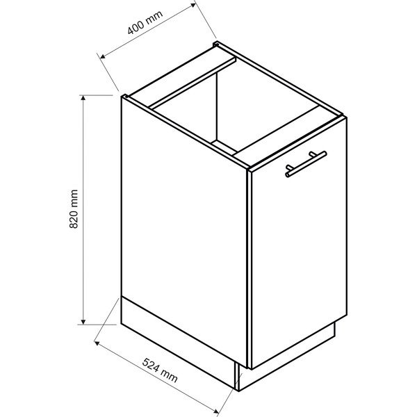 Dolná kuchynská skrinka (šírka 40 cm) Kai – STOLKAR-image-1