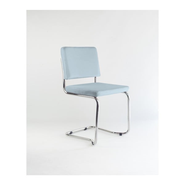 Stolička s modrým zamatovým poťahom Velvet Atelier Bertha