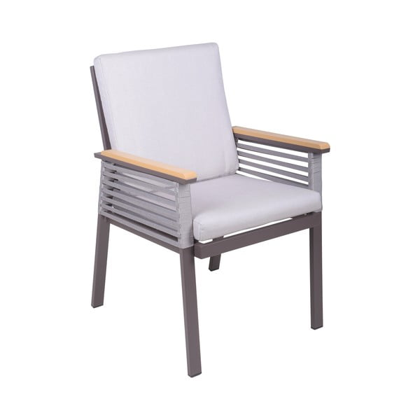 Svetlosivé kovové záhradné kreslo Denia – Garden Pleasure
