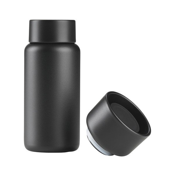 Čierny termo hrnček z nehrdzavejúcej ocele 400 ml Singles – Zone
