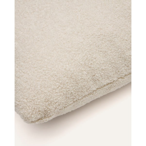 Krémový vankúš na gauč z textílie buklé Martina – Kave Home-image-3