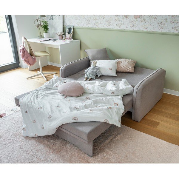 Svetlosivá ženilková rozkladacia/s úložným priestorom pohovka 155 cm Laine – ELTAP-image-3