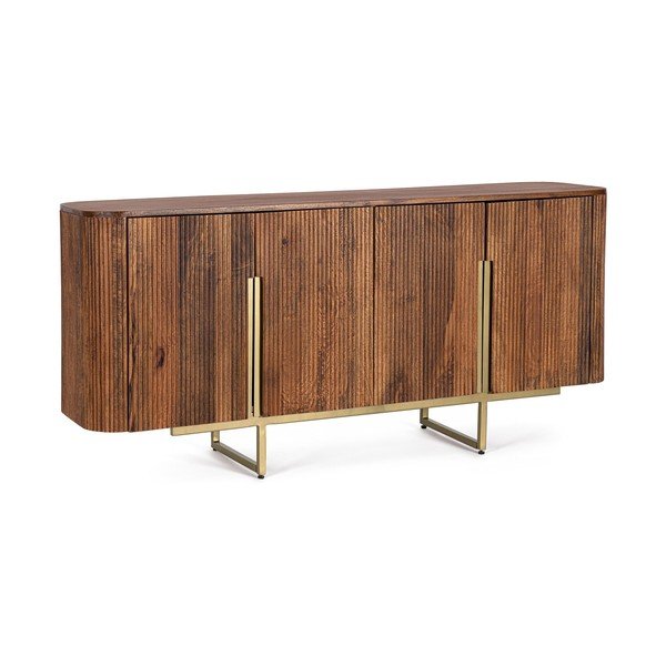 Komoda z mangového dreva v zlatej farbe/v prírodnej farbe 160x75x40 cm Vilas – Bizzotto