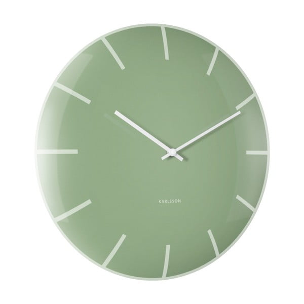 Zelené nástenné hodiny Karlsson Boxtel & Buijs