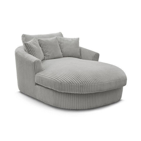 Sivé menčestrové kreslo Belem – Bobochic Paris