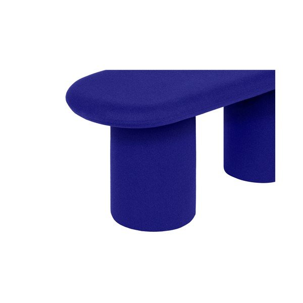 Modrá vlnená polstrovaná lavica Rull – noo.ma-image-2