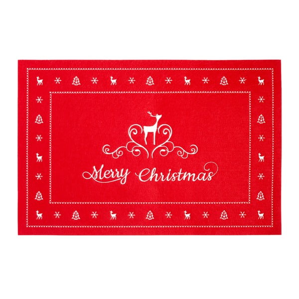 Červené prestieranie Clayre & Eef Holy Merry Time, 45 x 30 cm