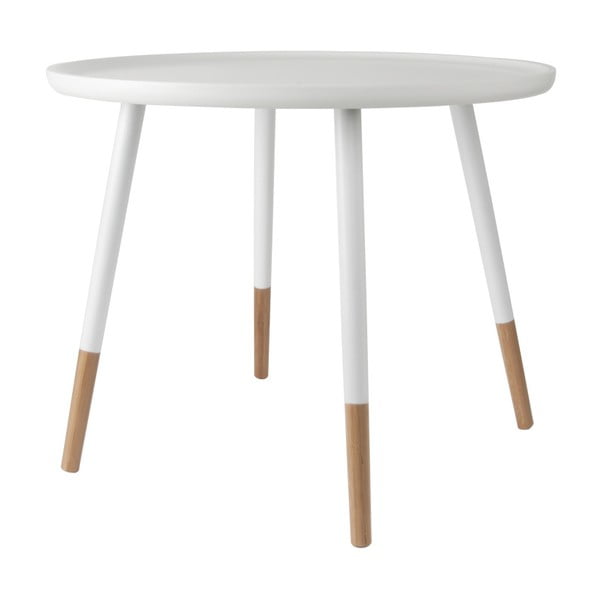 Biely drevený príručný stolík Leitmotiv Graceful