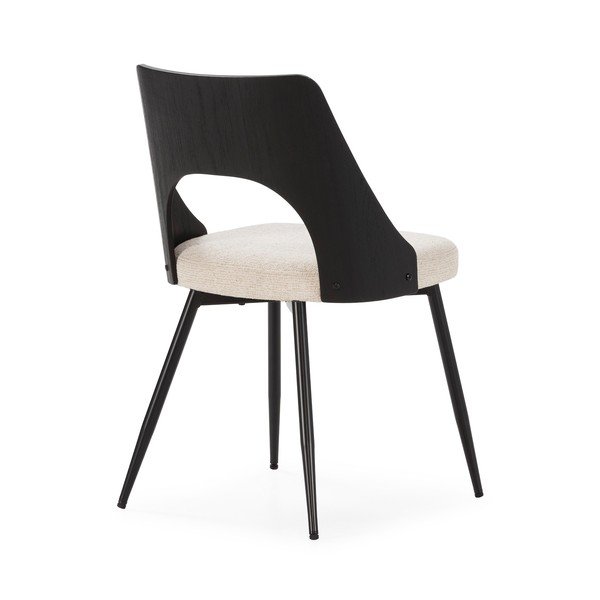 Čierne/krémovobiele čalúnené jedálenské stoličky v súprave 2 ks Gilda – MOME-image-4