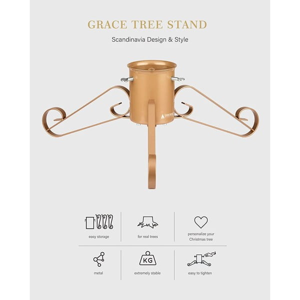 Červený kovový stojan na vianočný stromček Tree Nest Grace-image-2