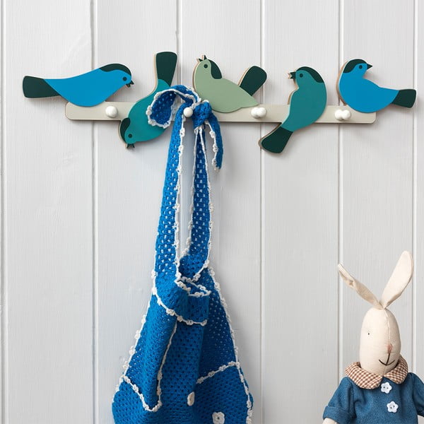 Modrý nástenný vešiak Garden Bird - Rex London-image-2