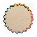 Ručne tkaný vlnený okrúhly koberec v prírodnej farbe ø 180 cm Leo Scallop – Flair Rugs