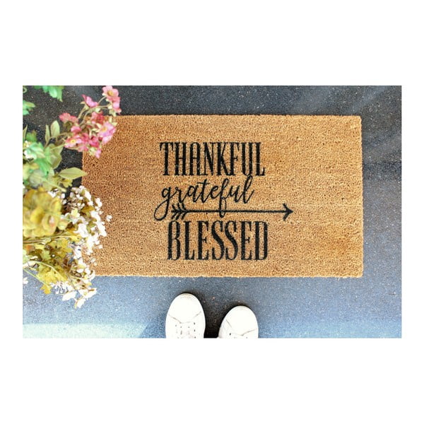 Rohožka Doormat Thankful Grateful Blessed, 70 × 40 cm