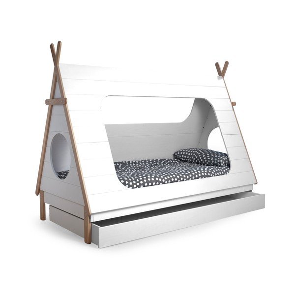 Biela zásuvka pod posteľ De Eekhoorn Tipi-image-1