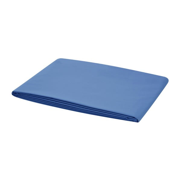 Modrá elastická plachta na jednolôžko Bella Maison Basic, 100 x 200 cm