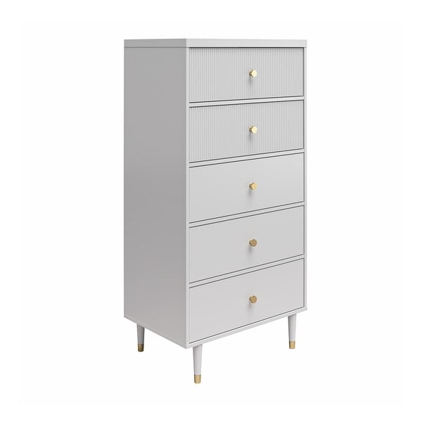 Svetlosivá vysoká komoda 70x141 cm Elizabeth – CosmoLiving by Cosmopolitan-image-2