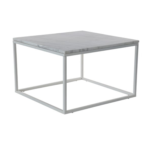 Mramorový konferenčný stolík so sivou konštrukciou RGE Accent, 75 × 75 cm