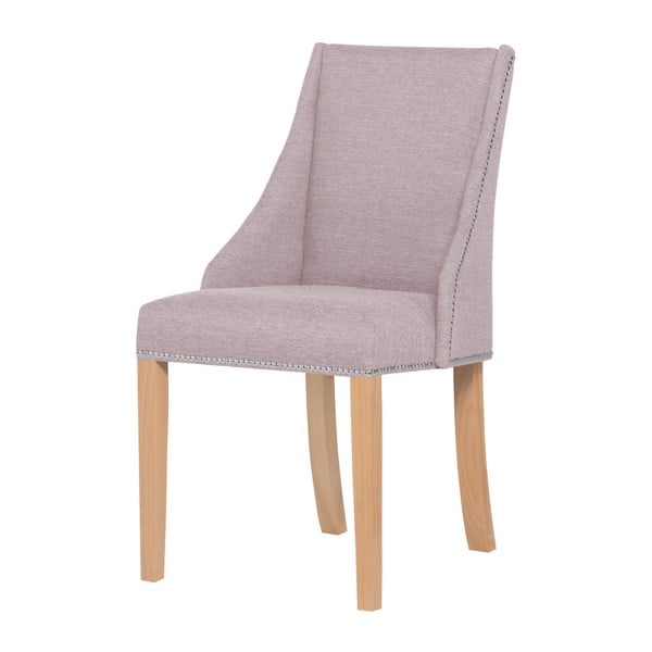 Púdrová ružová stolička s hnedými nohami Ted Lapidus Maison Patchouli
