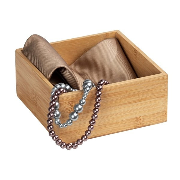 Bambusová úložná priehradka Wenko Terra, šírka 15 cm-image-1