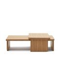 Konferenčné stolíky v dekore duba v prírodnej farbe v súprave 2 ks Oaq – Kave Home