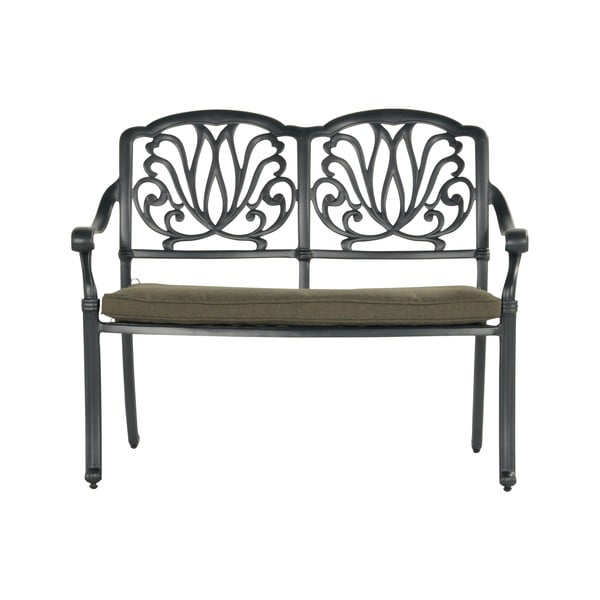 Kovová záhradná lavica v bronzovej farbe Amalfi – Hartman-image-1