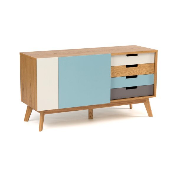Komoda s modrými detailmi Woodman Chaser-image-3