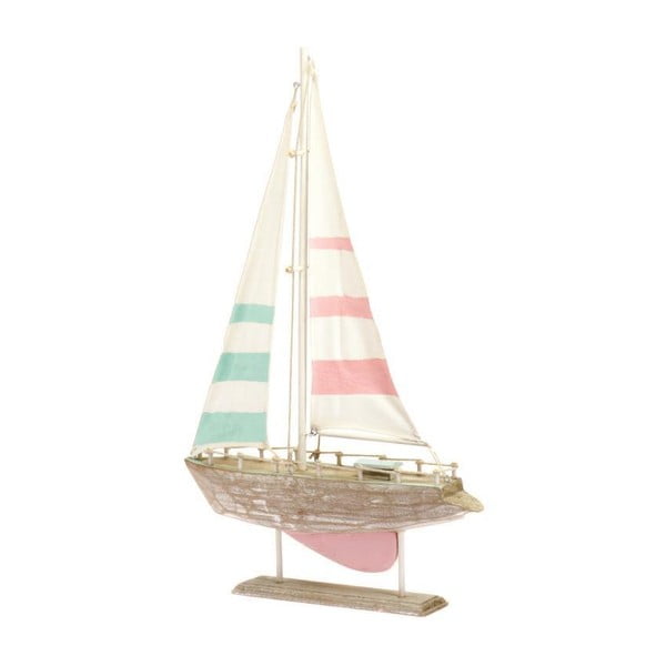 Drevená dekorácia Boat Pink, 31x49 cm