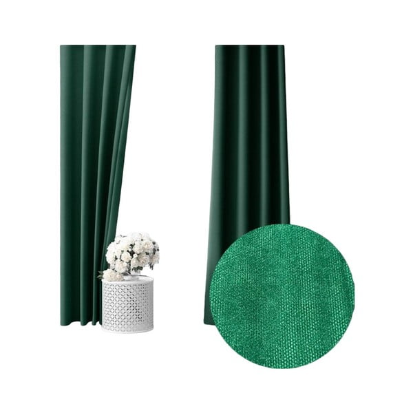 Zelený polo-zatemňovací záves 250x100 cm - Mila Home