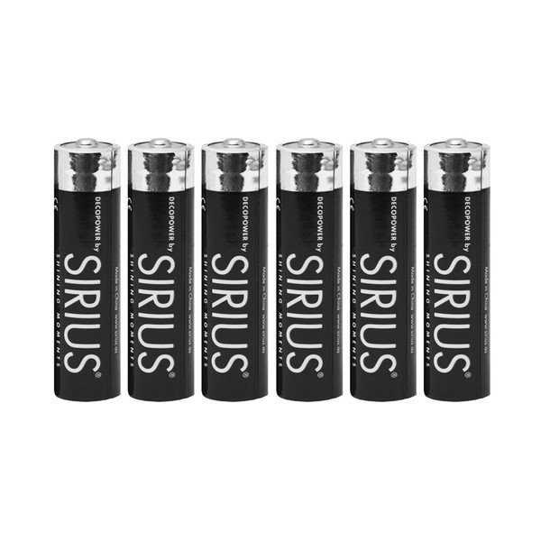 Alkalické batérie 6 ks DecoPower – Sirius