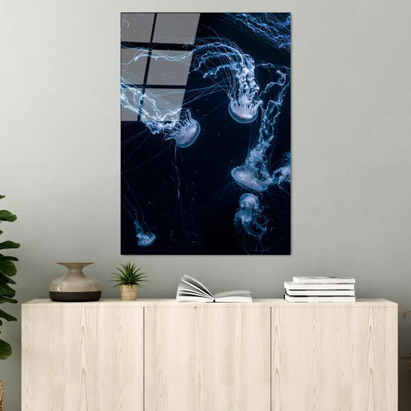 Sklenený obraz 70x100 cm Jelly Fish - Wallity-image-1