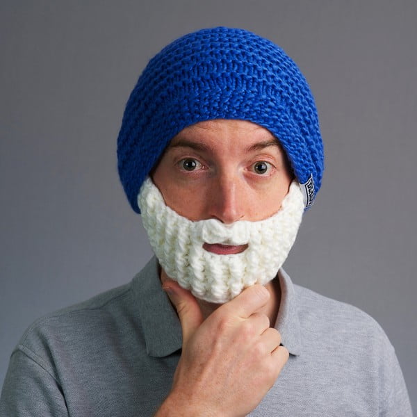 Modrá čiapka s odopínateľnou bradou Beardo Original