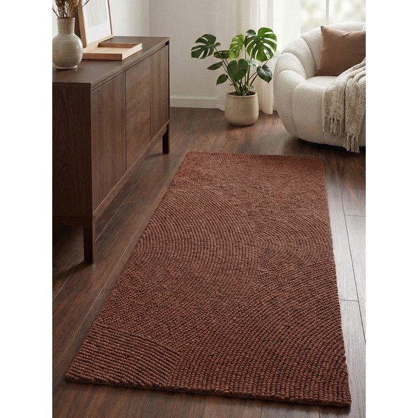 Ručne tkaný vlnený behúň v tehlovej farbe 80x300 cm Calmio – Hanse Home-image-1