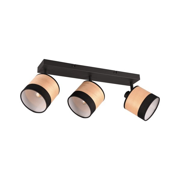 Stropné svietidlo v čiernej a prírodnej farbe ø 12 cm Bolzano – Reality-image-1