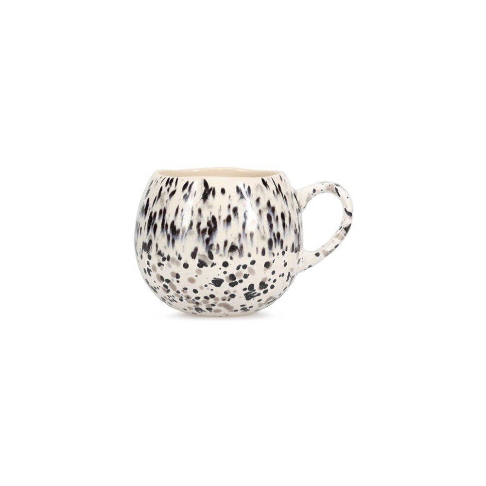 Čierno-biely kameninový hrnček 460 ml Muggies – Salt&Pepper
