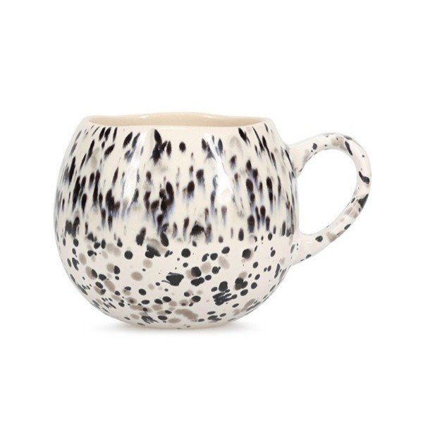 Čierno-biely kameninový hrnček 460 ml Muggies – Salt&Pepper