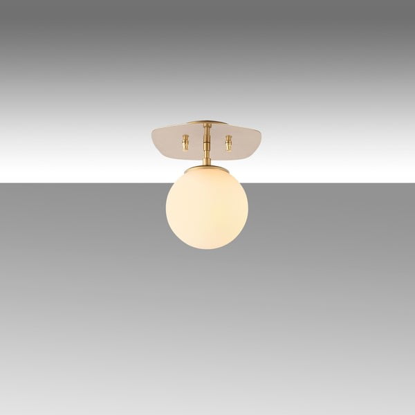 Stropné svietidlo v zlatej farbe so skleneným tienidlom 20x25 cm Well – Opviq lights-image-2