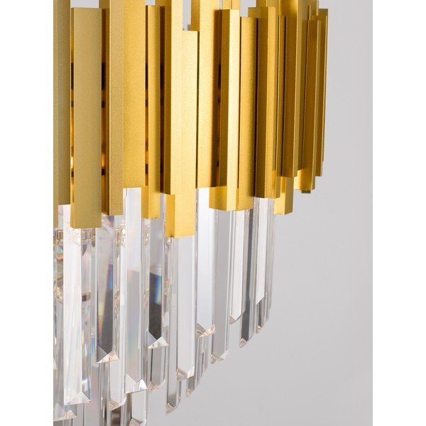 Kovové závesné svietidlo v zlatej farbe s krištáľovým tienidlom ø 73 cm Grane – Nova Luce-image-1